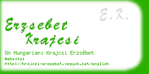 erzsebet krajcsi business card